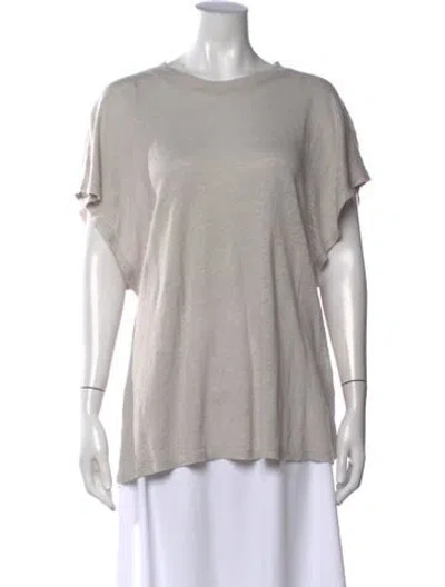 Pre-owned Iro Linen Crew Neck T-shirt In Neutrals