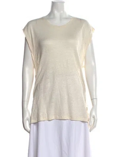 Pre-owned Iro Linen Crew Neck T-shirt In Neutrals
