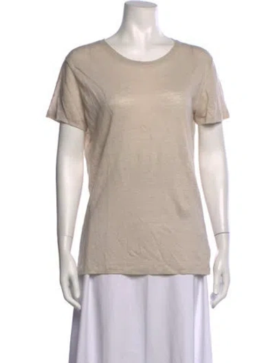 Pre-owned Iro Linen Crew Neck T-shirt In Neutrals