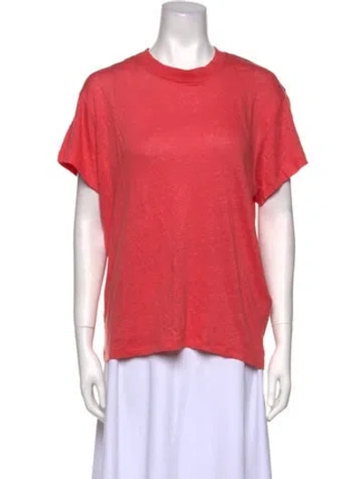 Pre-owned Iro Linen Crew Neck T-shirt In Pink