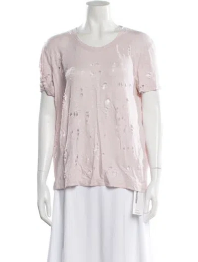 Pre-owned Iro Linen Crew Neck T-shirt In Pink