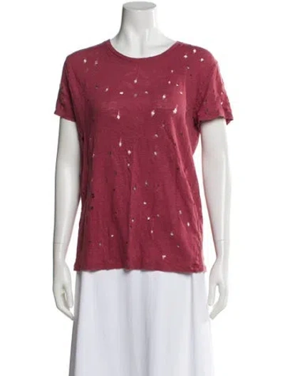 Pre-owned Iro Linen Crew Neck T-shirt In Pink