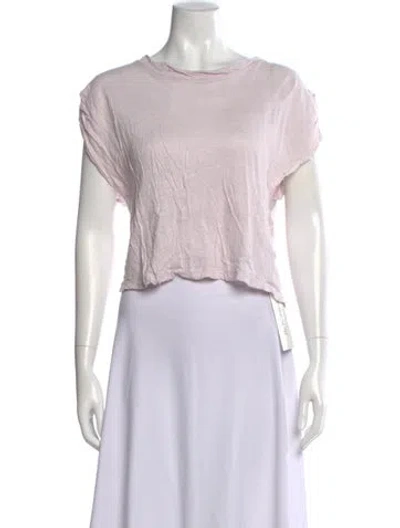 Pre-owned Iro Linen Crew Neck T-shirt In Pink