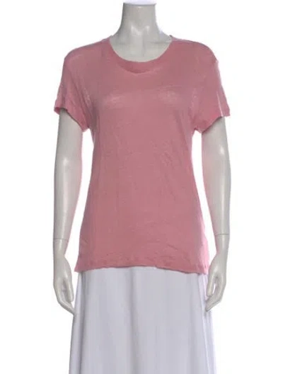 Pre-owned Iro Linen Crew Neck T-shirt In Pink