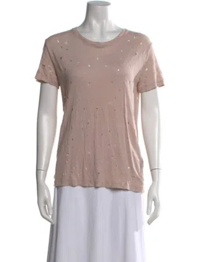 Pre-owned Iro Linen Crew Neck T-shirt In Pink