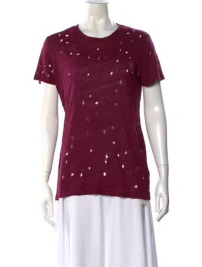 Pre-owned Iro Linen Crew Neck T-shirt In Pink