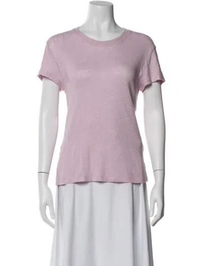 Pre-owned Iro Linen Crew Neck T-shirt In Pink