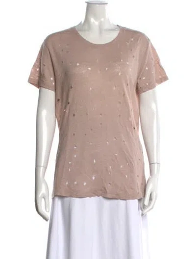 Pre-owned Iro Linen Crew Neck T-shirt In Pink