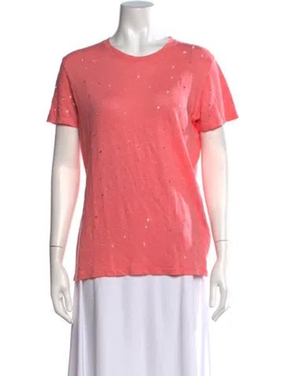 Pre-owned Iro Linen Crew Neck T-shirt In Pink