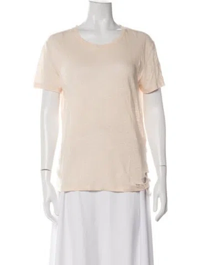 Pre-owned Iro Linen Crew Neck T-shirt In Pink