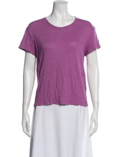Pre-owned Iro Linen Crew Neck T-shirt In Purple