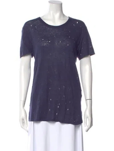 Pre-owned Iro Linen Crew Neck T-shirt In Purple