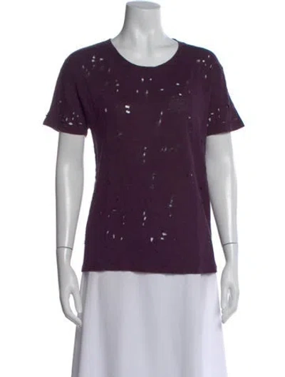Pre-owned Iro Linen Crew Neck T-shirt In Purple