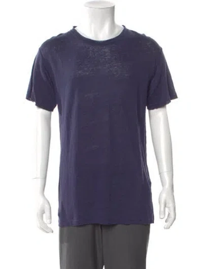 Pre-owned Iro Linen Crew Neck T-shirt W/ Tags In Blue