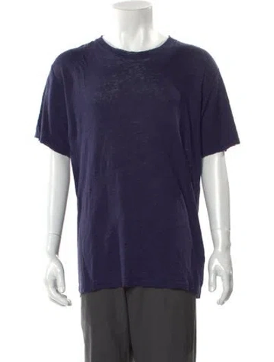 Pre-owned Iro Linen Crew Neck T-shirt W/ Tags In Blue