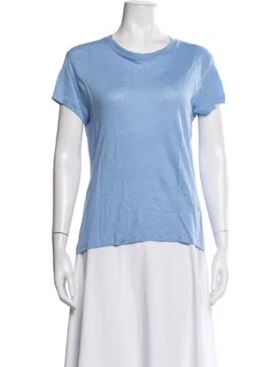 Pre-owned Iro Linen Crew Neck T-shirt W/ Tags In Blue