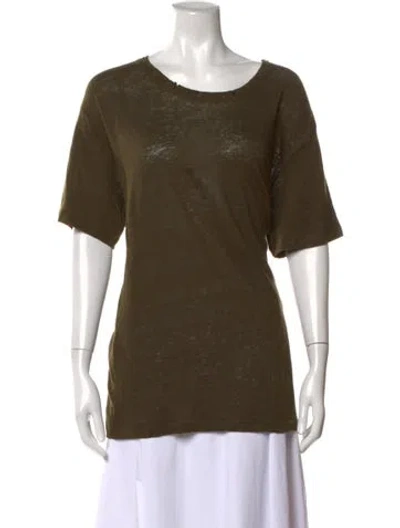 Pre-owned Iro Linen Crew Neck T-shirt W/ Tags In Green