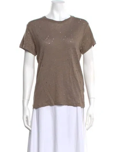 Pre-owned Iro Linen Crew Neck T-shirt W/ Tags In Neutral