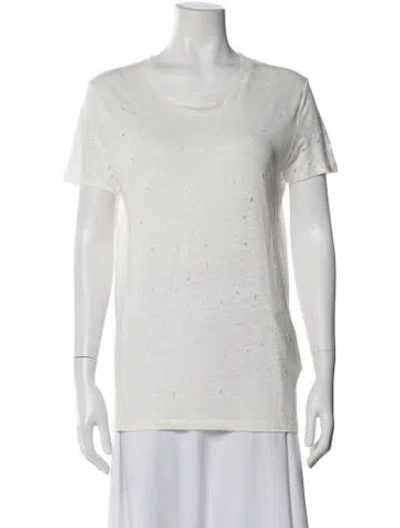 Pre-owned Iro Linen Crew Neck T-shirt In White