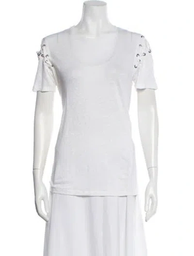 Pre-owned Iro Linen Crew Neck T-shirt In White