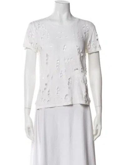 Pre-owned Iro Linen Crew Neck T-shirt In White