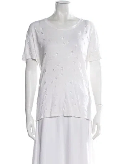 Pre-owned Iro Linen Crew Neck T-shirt In White
