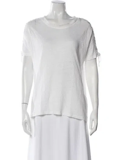 Pre-owned Iro Linen Crew Neck T-shirt In White