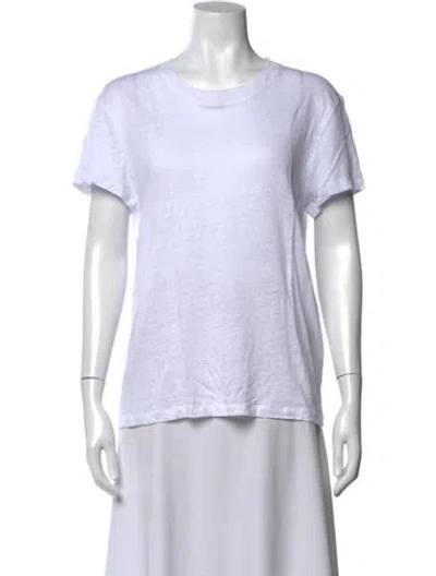 Pre-owned Iro Linen Crew Neck T-shirt In White