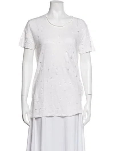 Pre-owned Iro Linen Crew Neck T-shirt In White
