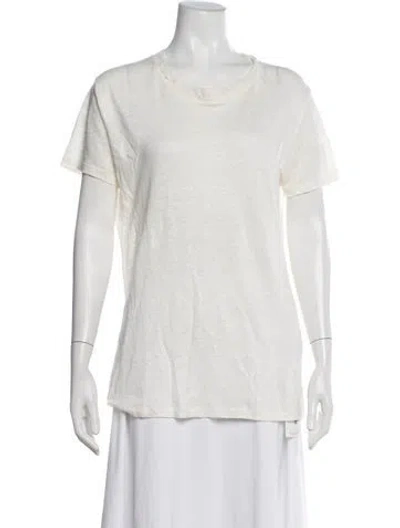 Pre-owned Iro Linen Crew Neck T-shirt In White