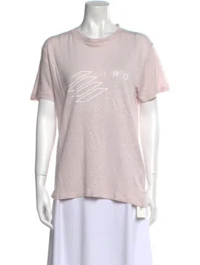 Pre-owned Iro Linen Graphic Print T-shirt In Pink