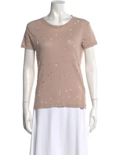 Pre-owned Iro Linen Graphic Print T-shirt In Pink