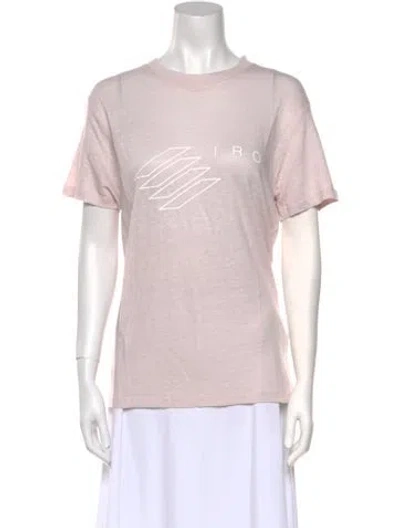 Pre-owned Iro Linen Graphic Print T-shirt W/ Tags In Pink