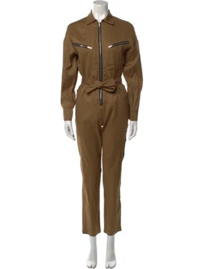 Pre-owned Iro Linen Jumpsuit In Brown