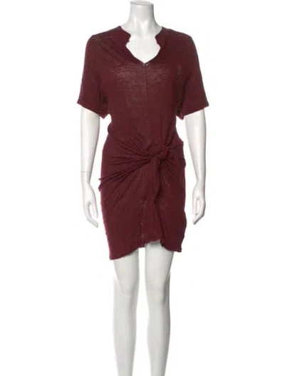 Pre-owned Iro Linen Knee-length Dress In Black