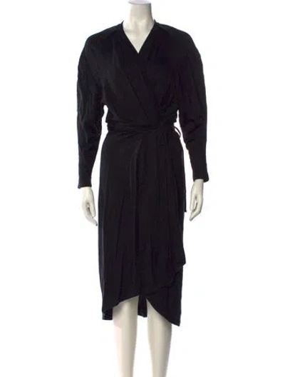 Pre-owned Iro Linen Long Dress In Black