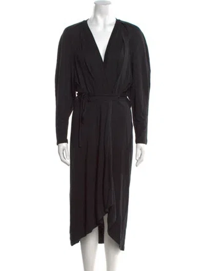 Pre-owned Iro Linen Long Dress W/ Tags In Black