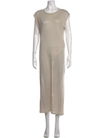 Pre-owned Iro Linen Long Dress W/ Tags In Neutrals