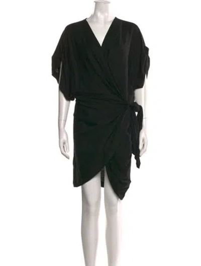 Pre-owned Iro Linen Mini Dress In Black