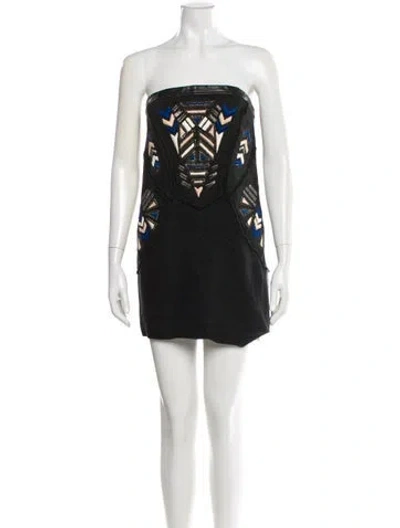 Pre-owned Iro Linen Mini Dress In Black