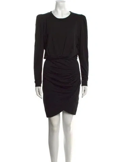 Pre-owned Iro Linen Mini Dress In Black