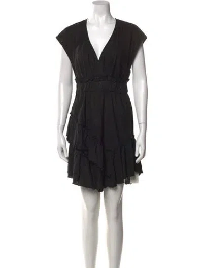 Pre-owned Iro Linen Mini Dress In Black