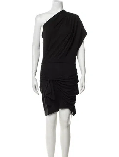 Pre-owned Iro Linen Mini Dress In Black