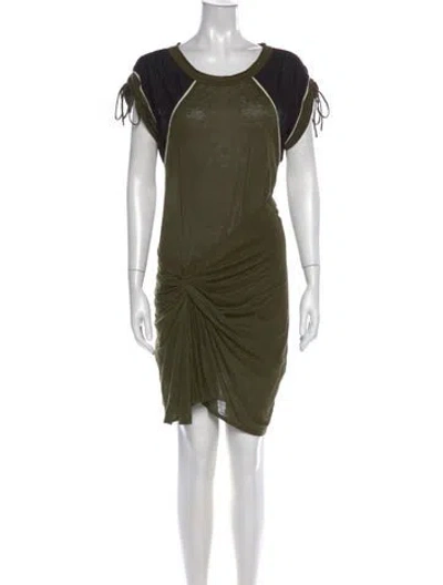 Pre-owned Iro Linen Mini Dress In Green