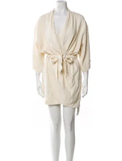 Pre-owned Iro Linen Mini Dress In Neutral