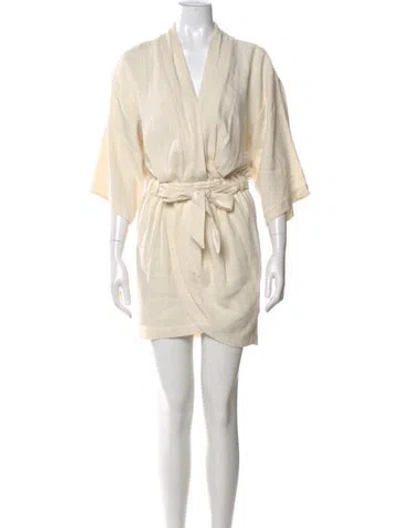 Pre-owned Iro Linen Mini Dress In Neutral