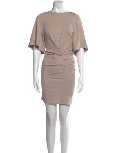 Pre-owned Iro Linen Mini Dress In Neutral