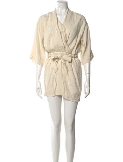 Pre-owned Iro Linen Mini Dress In Neutrals