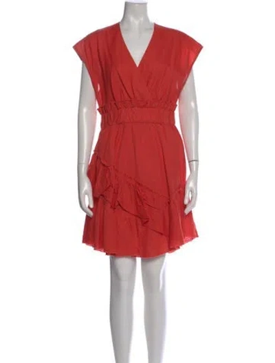 Pre-owned Iro Linen Mini Dress In Red