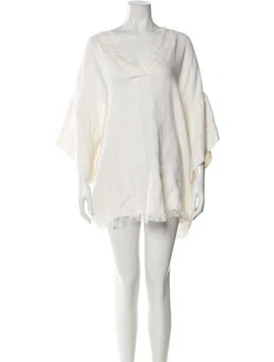 Pre-owned Iro Linen Mini Dress In White